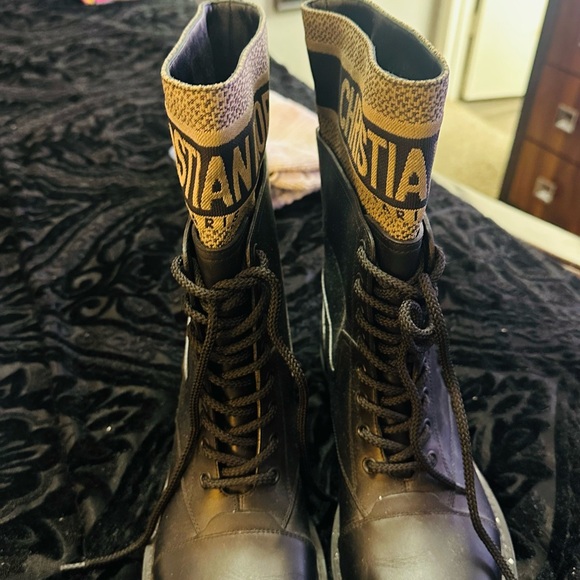 Dior Black and Tan Combat Boots - Picture 1 of 5